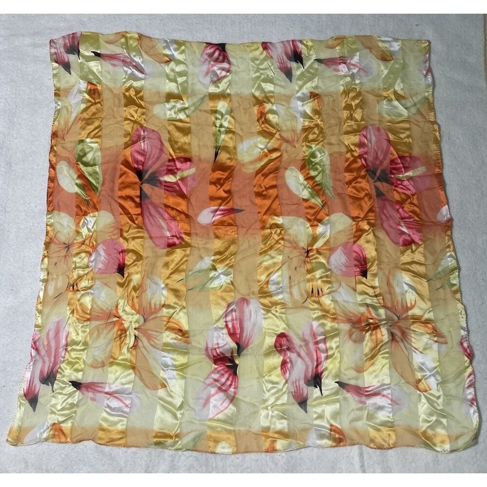 100% Silk Scarf 33”x33” Brand New, Purchased In The Far East
